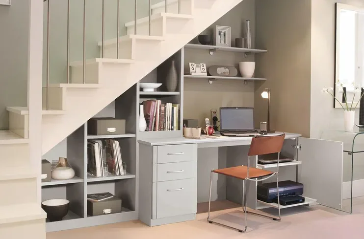 Under Landing Storage Ideas for Awkward Staircase Spaces